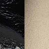Crinkled polished goat & suede leather Black & white sand 