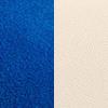 Calf suede & sleek leather Electric blue & white sand 