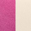Calf suede & sleek leather Raspberry sorbet & white sand 