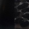 Shiny lamb & mesh velvet leopard Black 