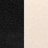 Calf suede & sleek leather Black & white sand 